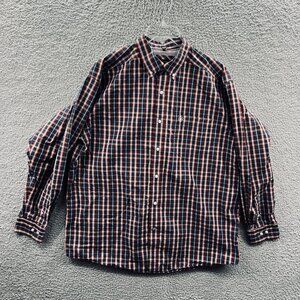 Ariat Pro Series Mens Western Shirt Extra‎ Large Black Red Plaid Button Front